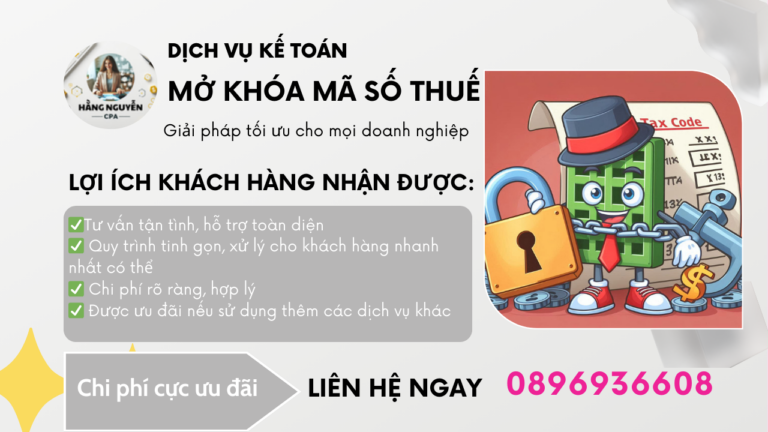 Dịch vụ mở khóa mã số thuế