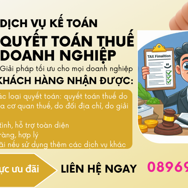 Dịch vụ quyết toán thuế cho doanh nghiệp